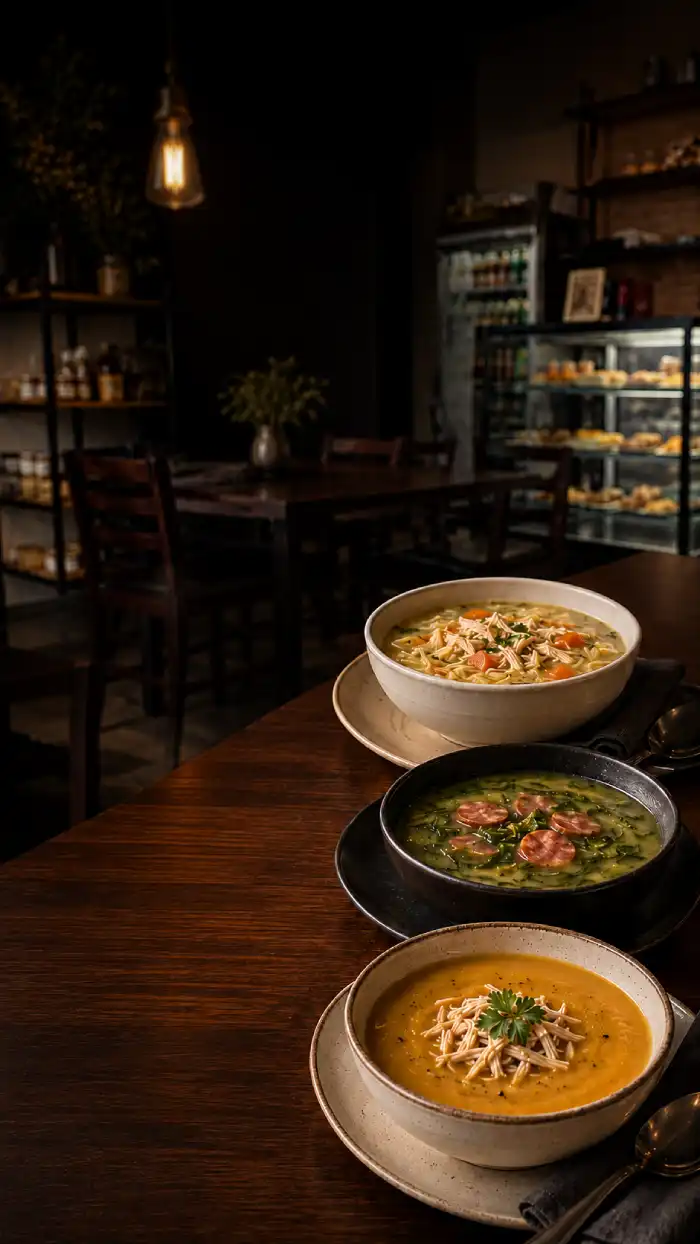Sopas da semana da Bella Café